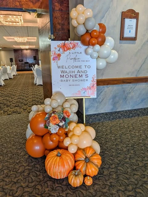 Warm Welcome Signage fall themed baby shower ideas