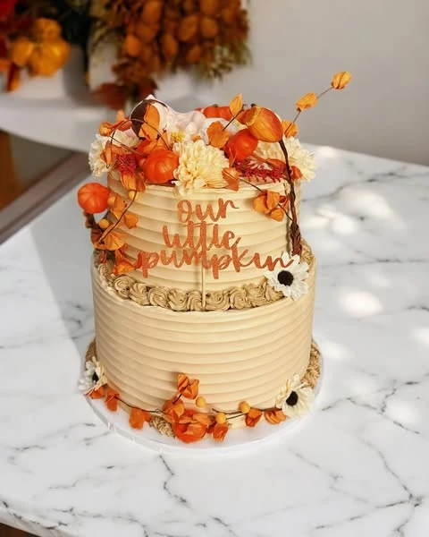 Harvest Inspired Pastry Decor fall themed baby shower ideas