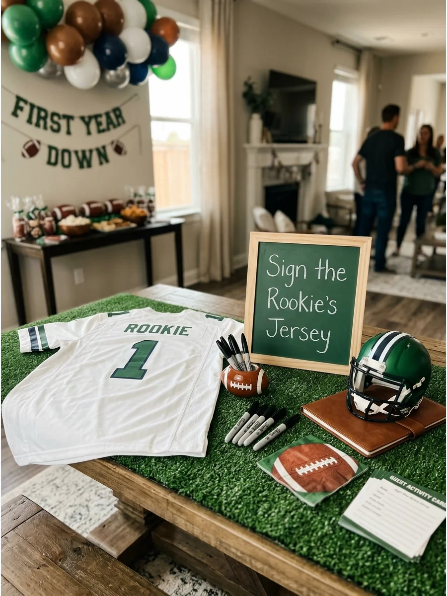 Sign the Rookie's Jersey Guest Book first year down football birthday