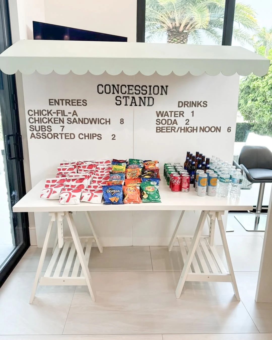Stadium Style Food Stall first year down football birthday