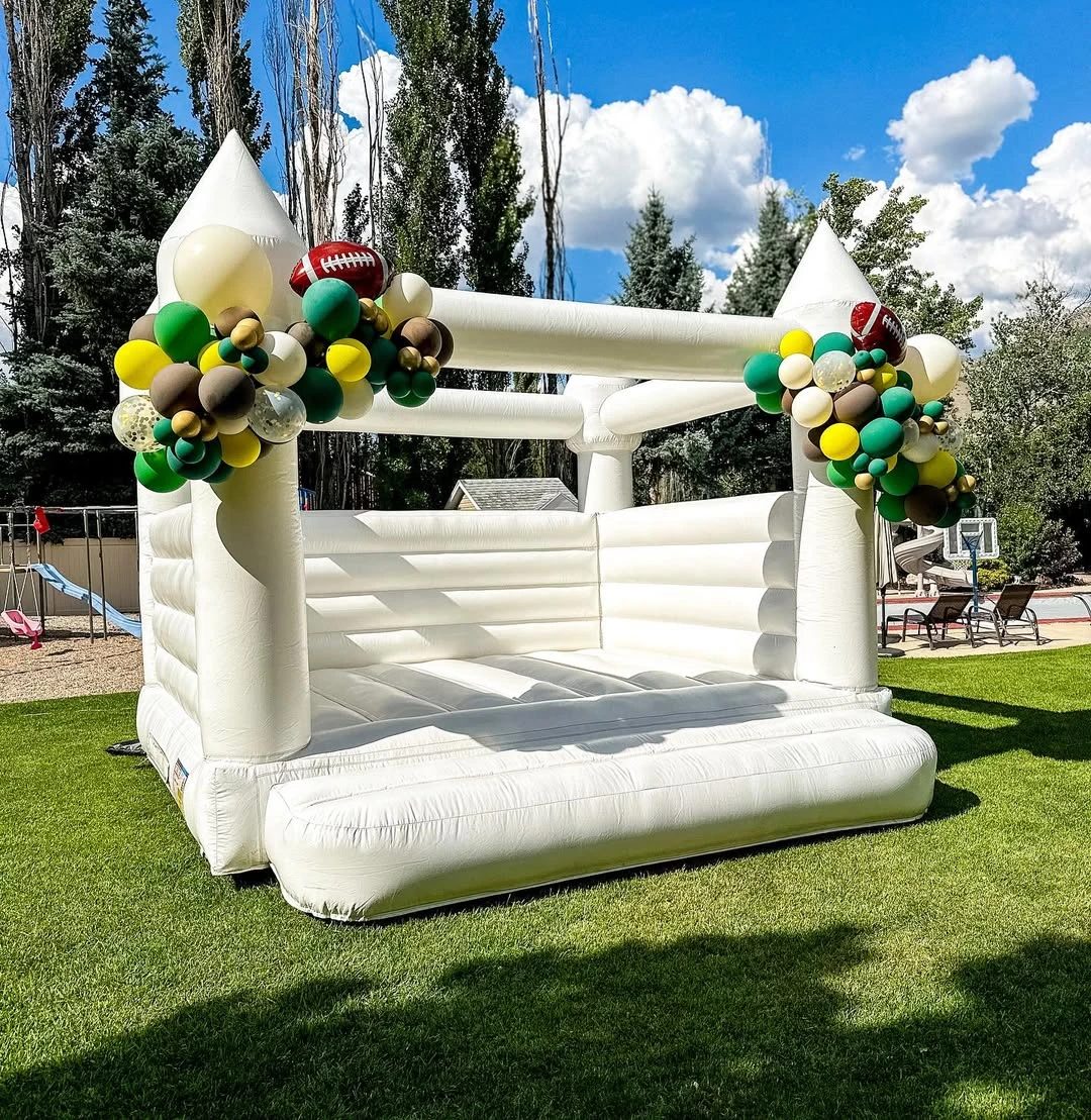 White Stadium Play Zone first year down football birthday