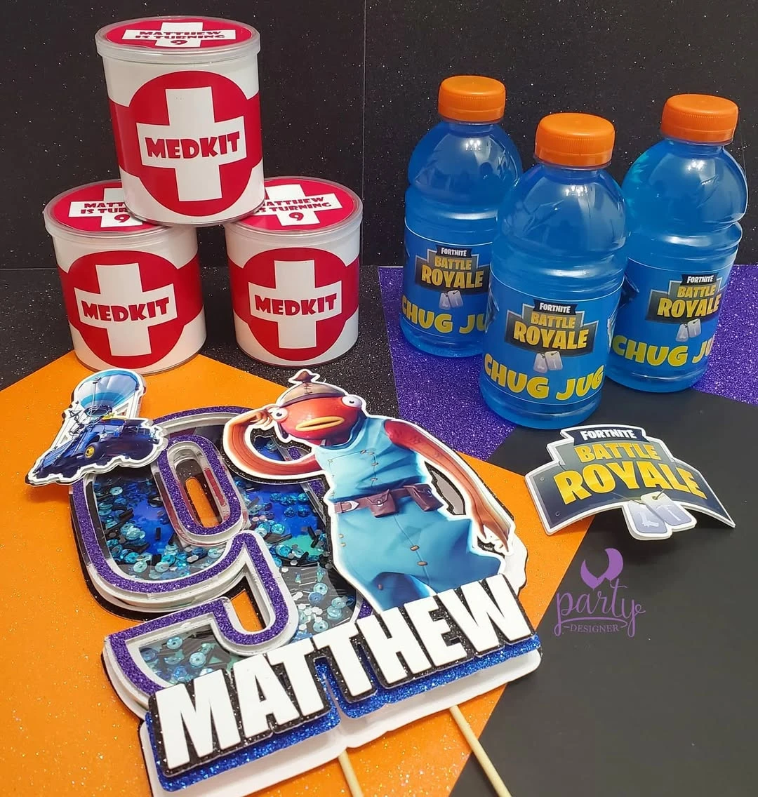 Consumable Power-Up Station fortnite birthday party ideas