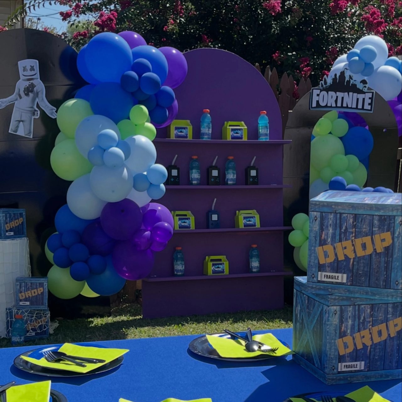 Outdoor Battle Zone Layout fortnite birthday party ideas