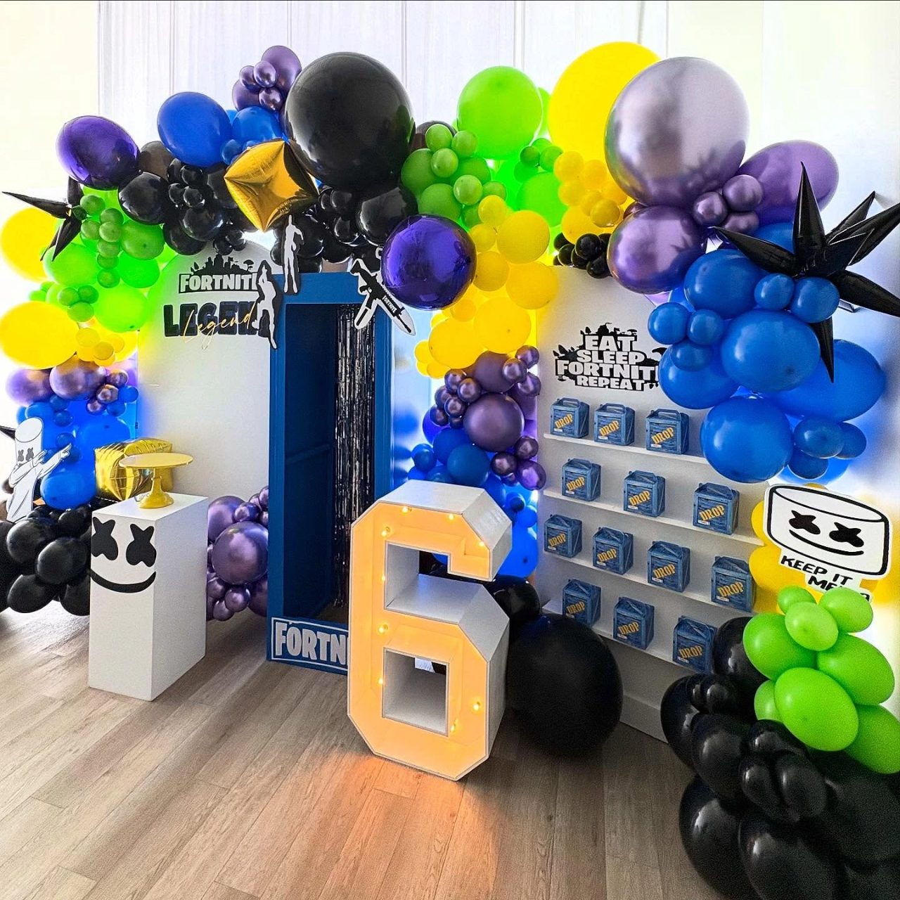 Supply Drop Prize Wall fortnite birthday party ideas