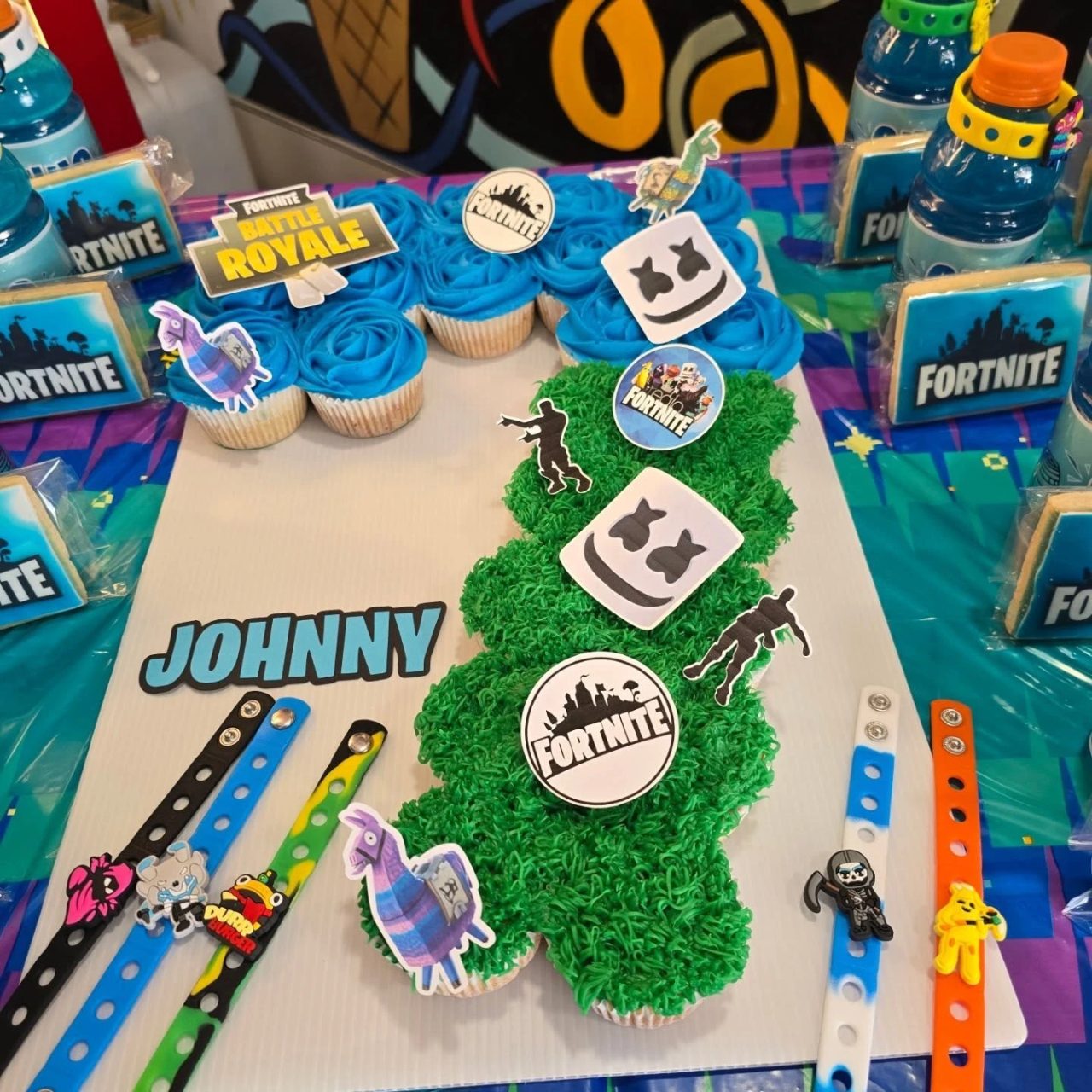 Pull-Apart Number Cake Display fortnite birthday party ideas