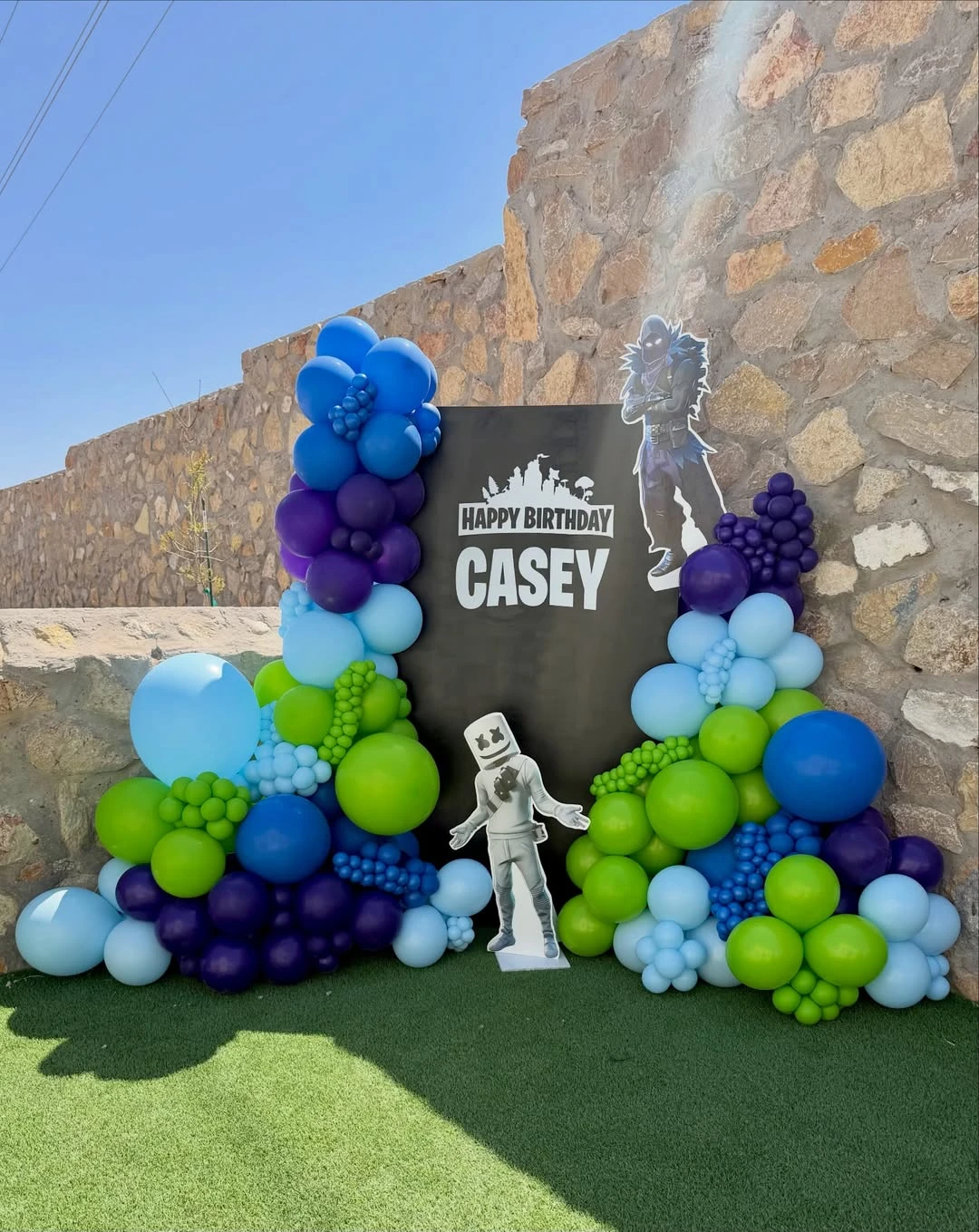 Character Photo Zone fortnite birthday party ideas