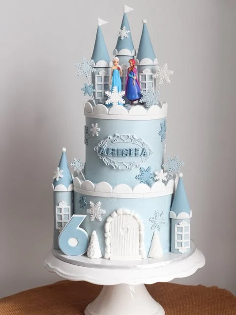 Tiered Royal Fortress Design frozen birthday cake