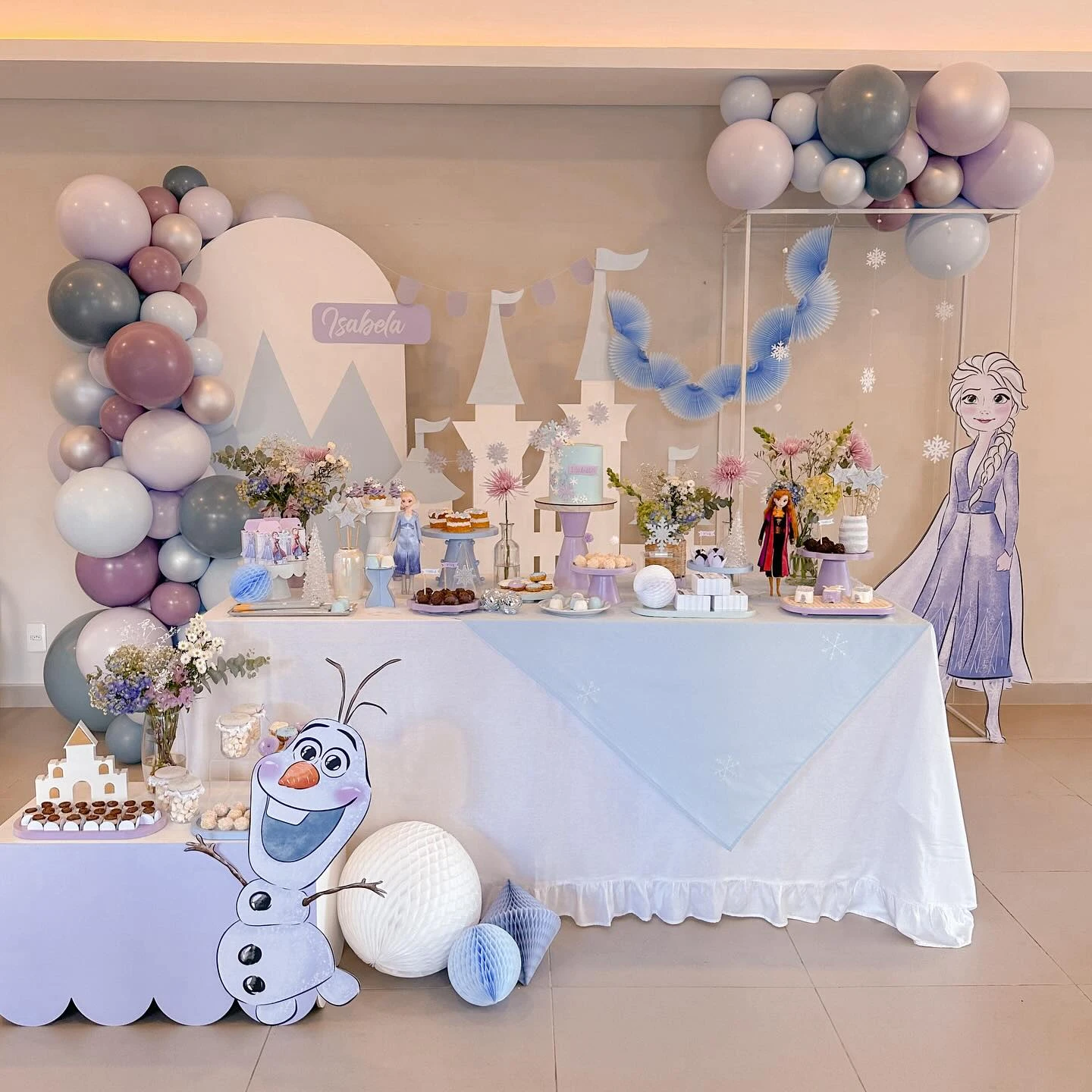 Whimsical Castle Dessert Buffet frozen birthday party ideas