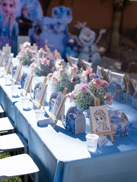 Icy Portrait Painting frozen birthday party ideas
