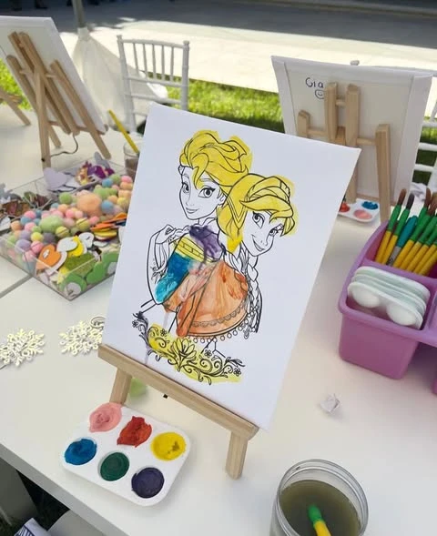 Character Canvas Painting frozen birthday party ideas