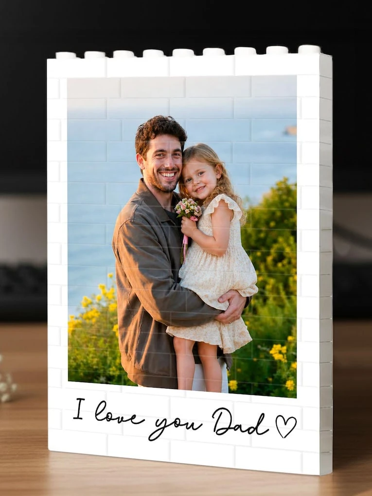 Building Block Photo Frames grandpa fathers day gifts from kids