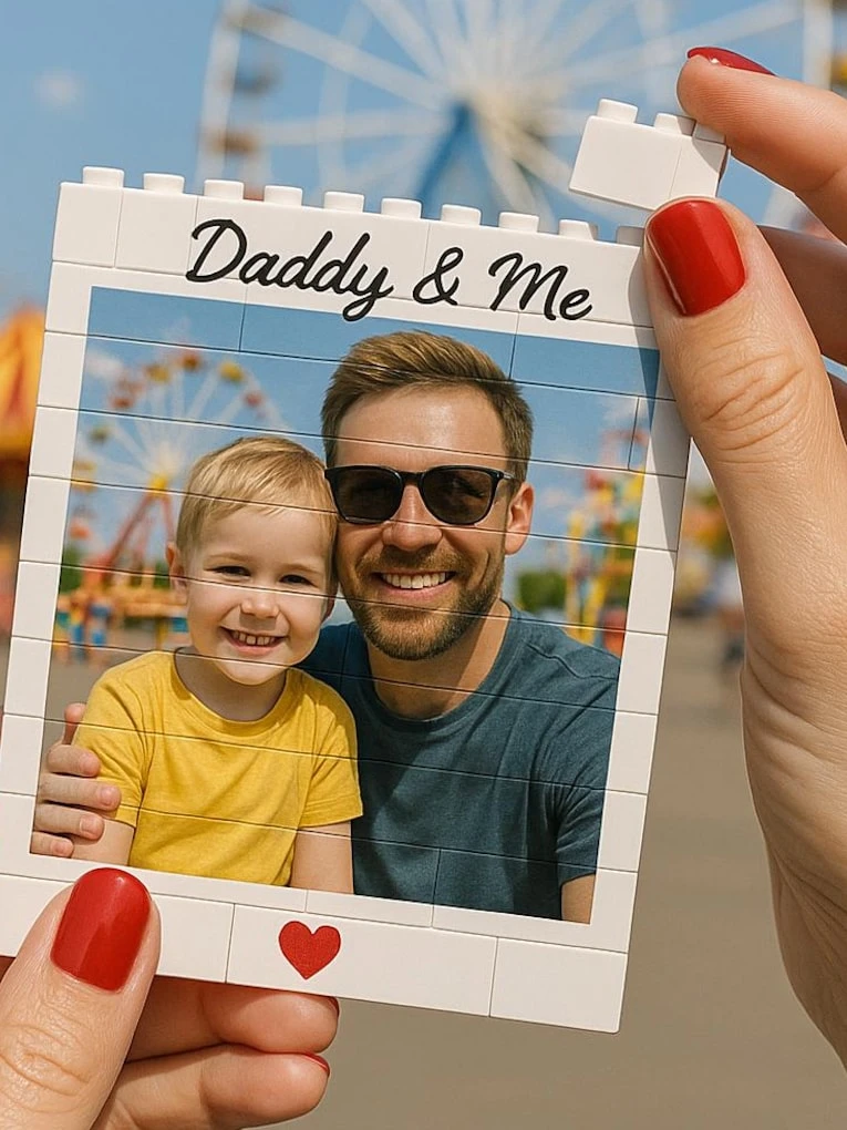 Toy Brick Photo Puzzles grandpa fathers day gifts from kids