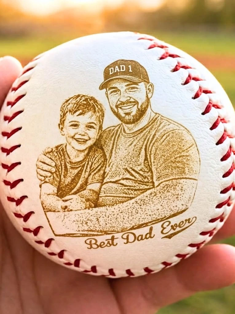 Engraved Memory Baseball grandpa fathers day gifts from kids