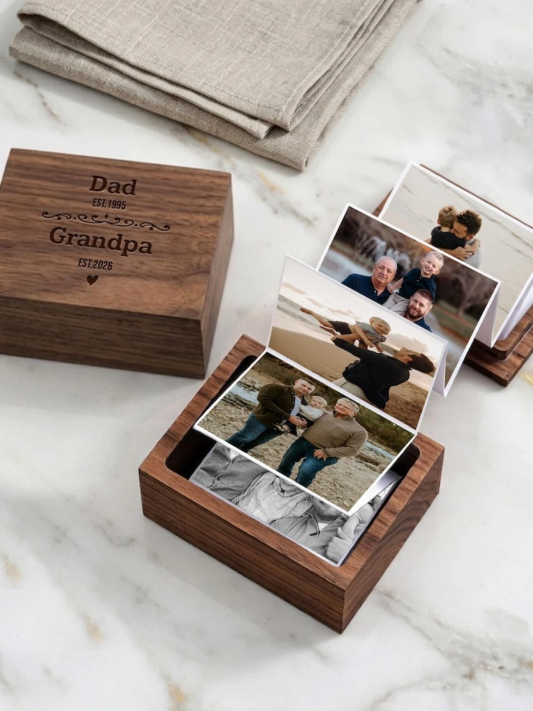 Accordion Photo Keepsake Box grandpa fathers day gifts from kids
