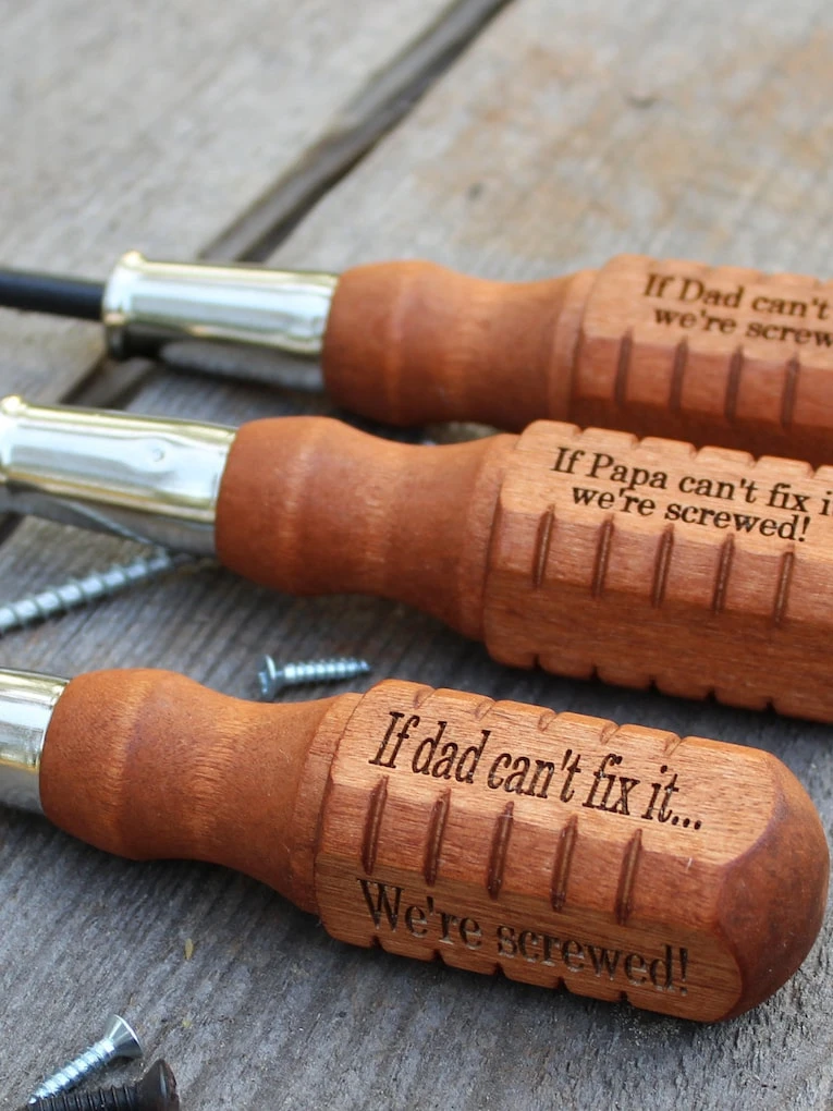 Engraved Handyman Screwdrivers grandpa fathers day gifts from kids