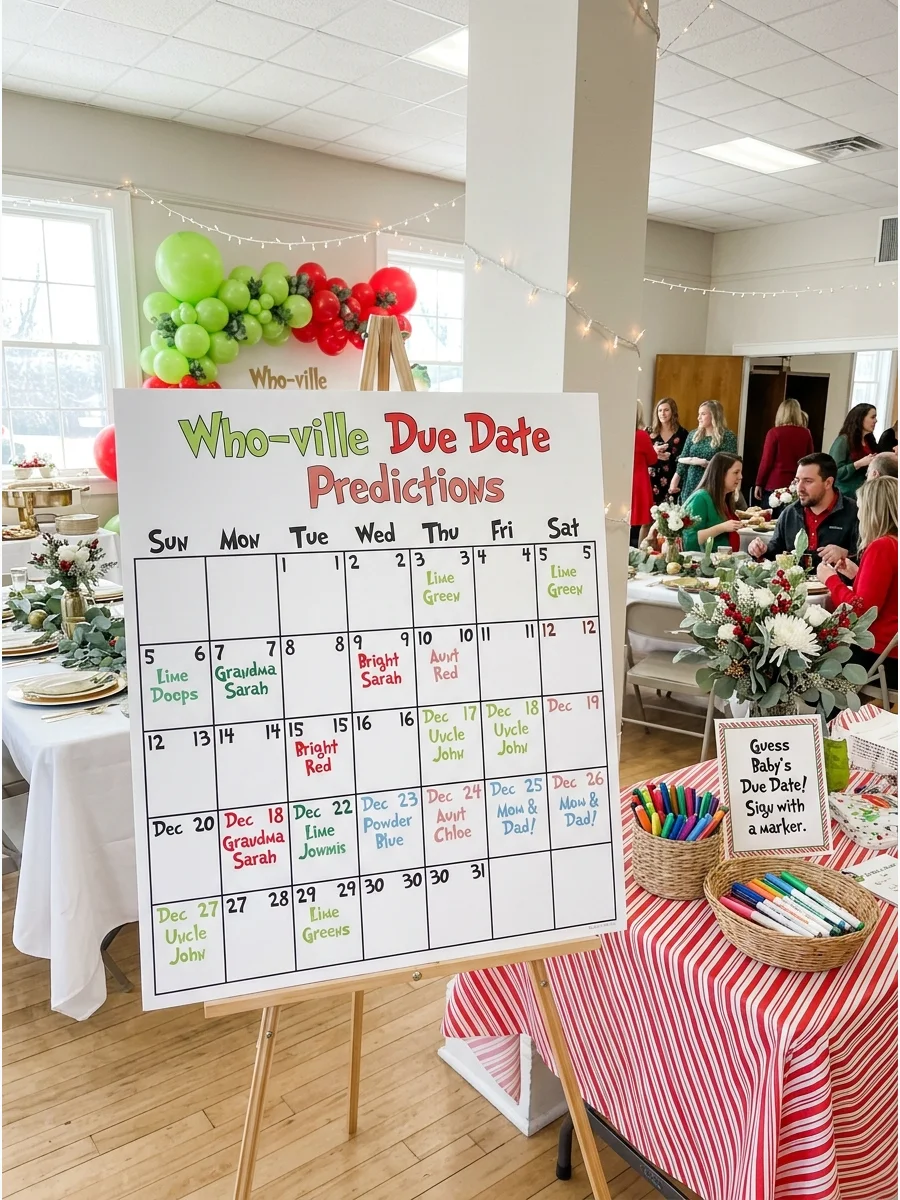 A baby birth date prediction calendar.