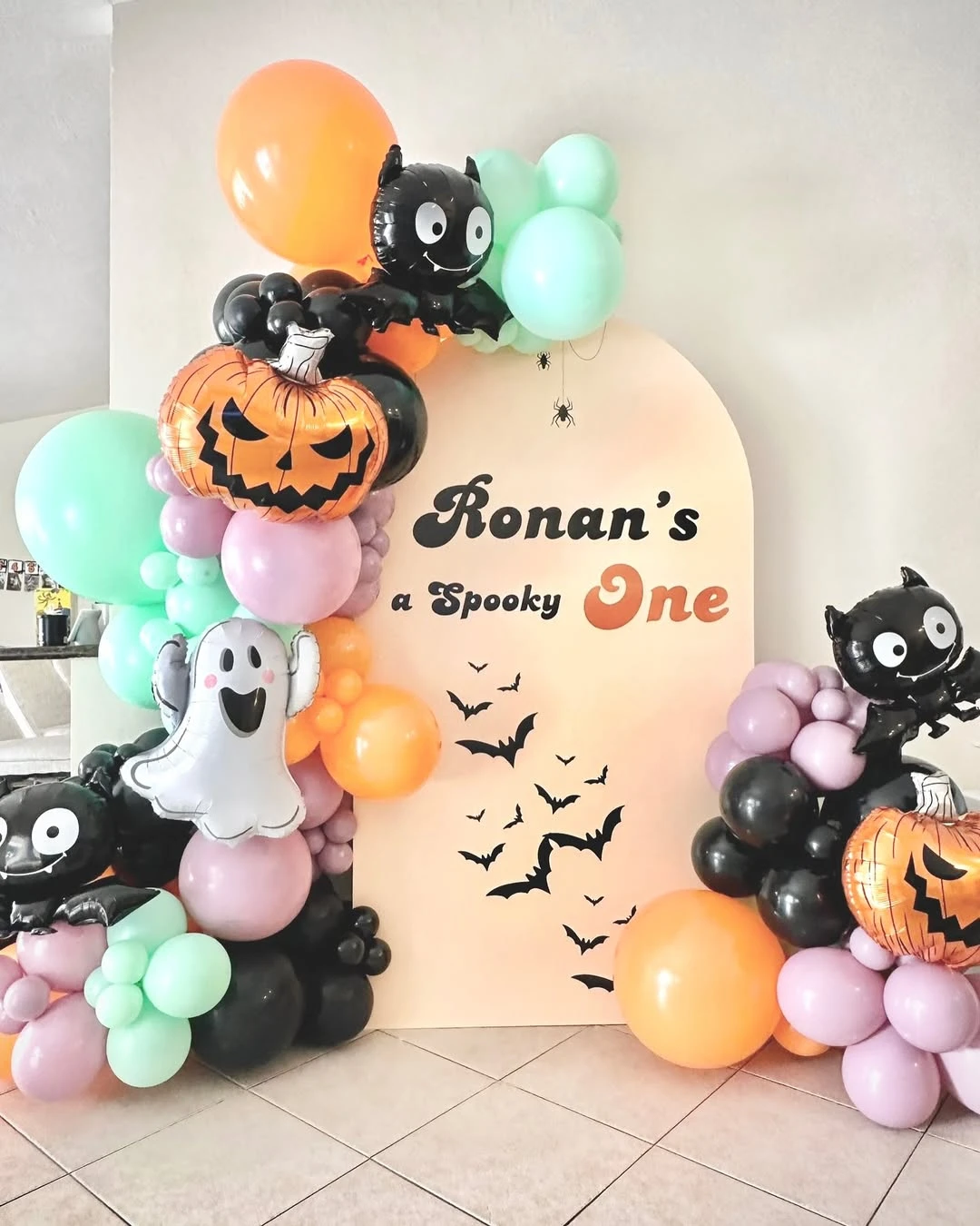 Pastel Spooky Photo Backdrop halloween birthday party for kids
