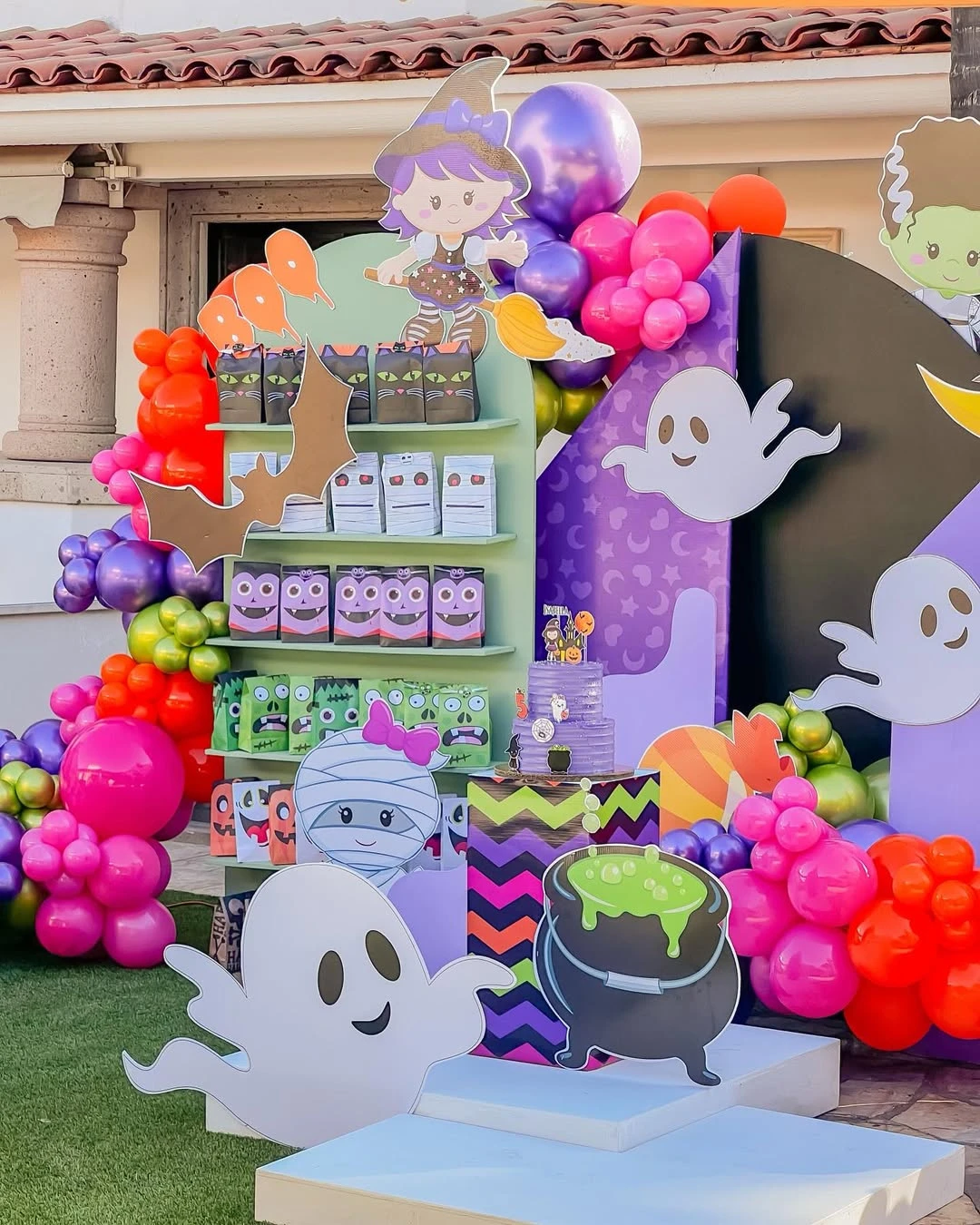 Illustrated Monster Favor Wall halloween birthday party for kids