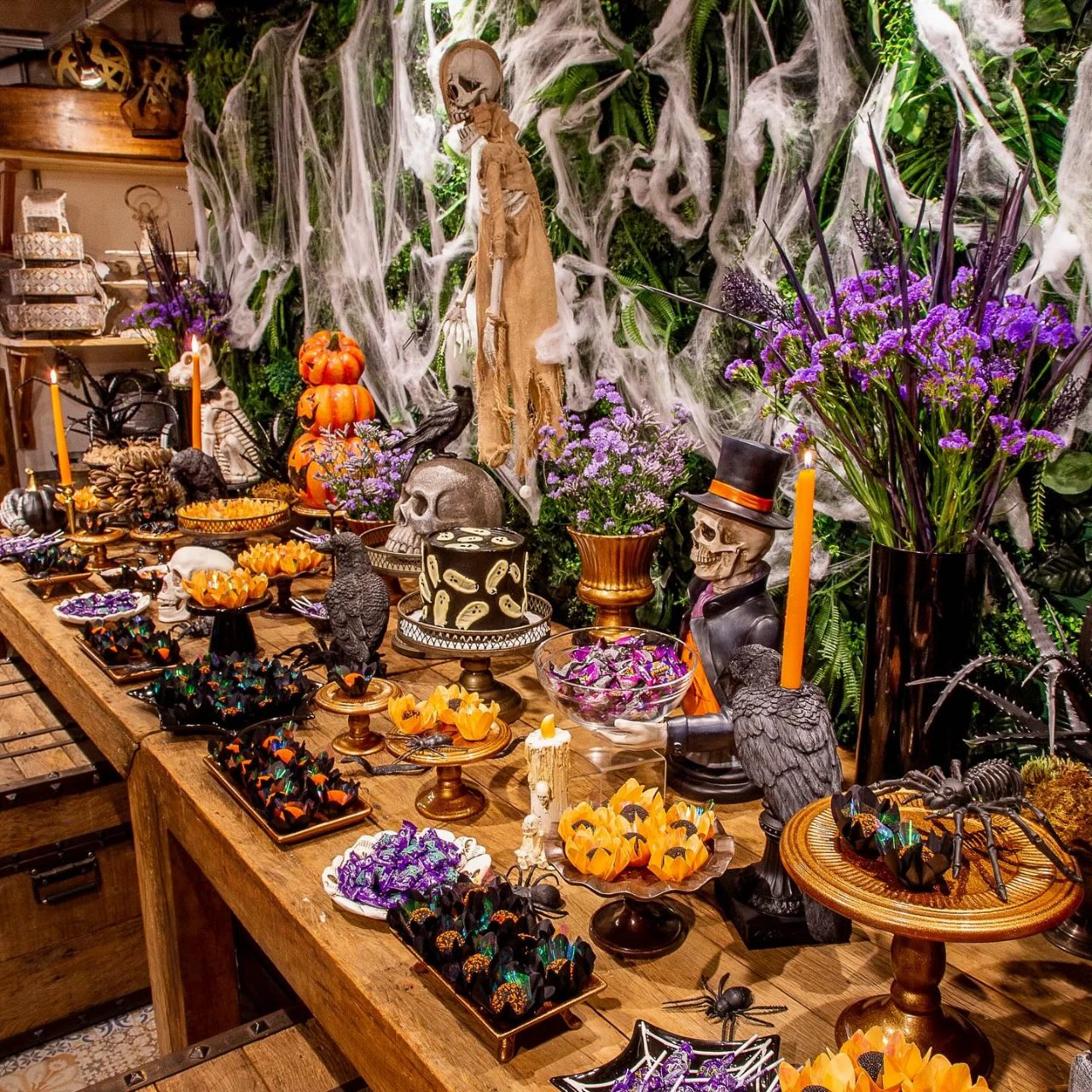 Layered Spooky Candy Buffet halloween birthday party for kids