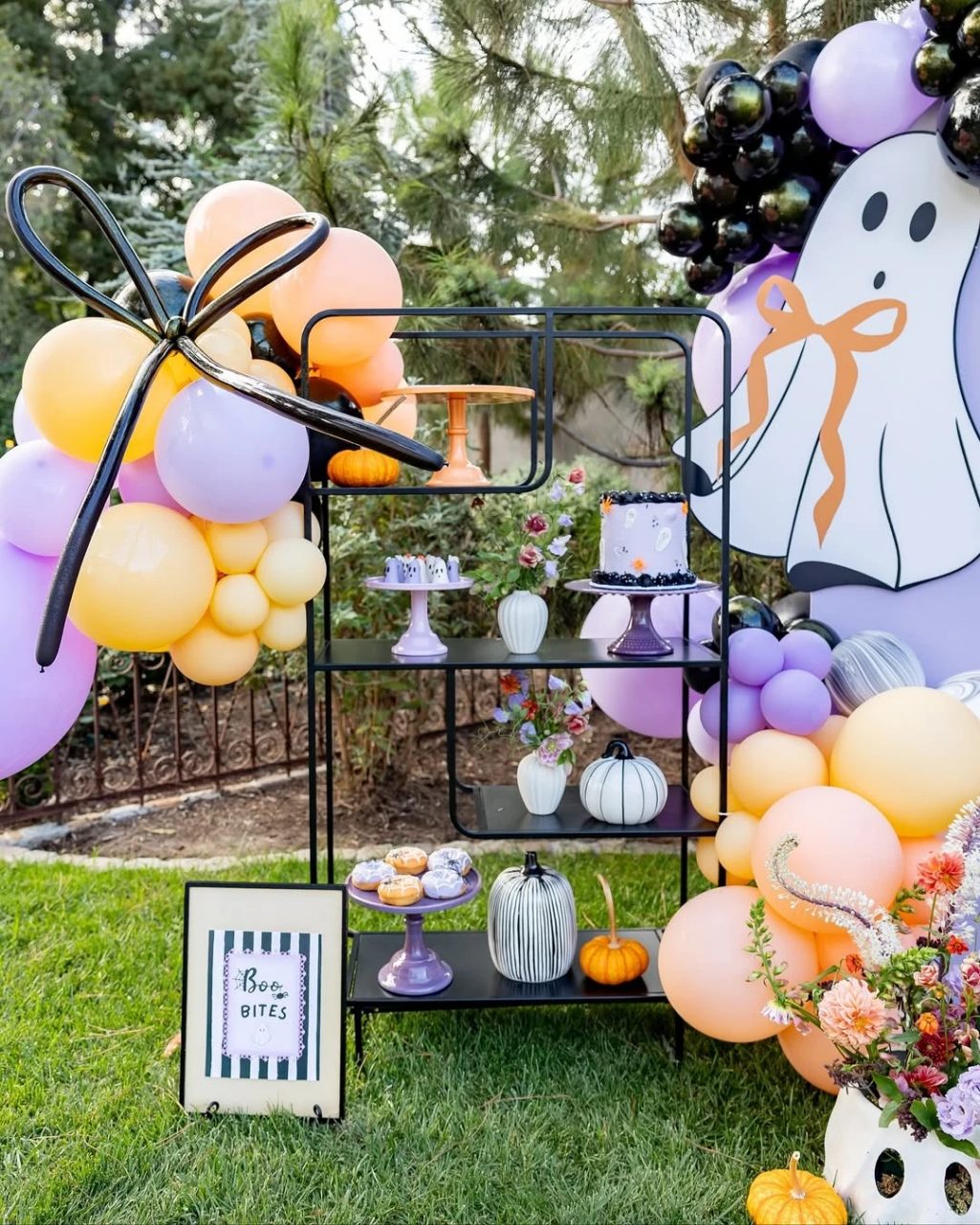 Open-Shelf Treat Station halloween birthday party for kids