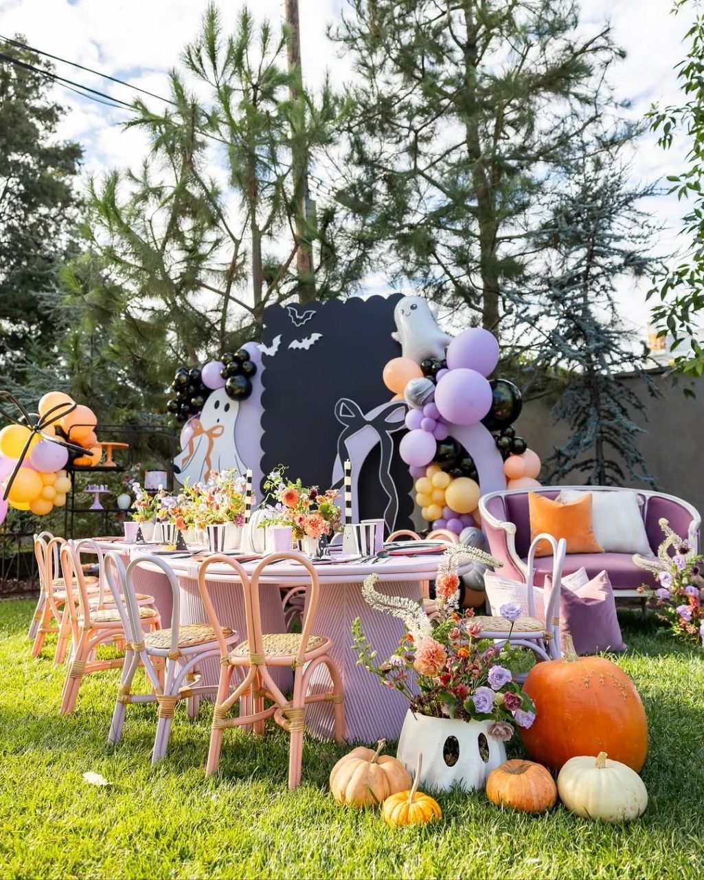 Lavender Ghost Garden Party halloween birthday party for kids