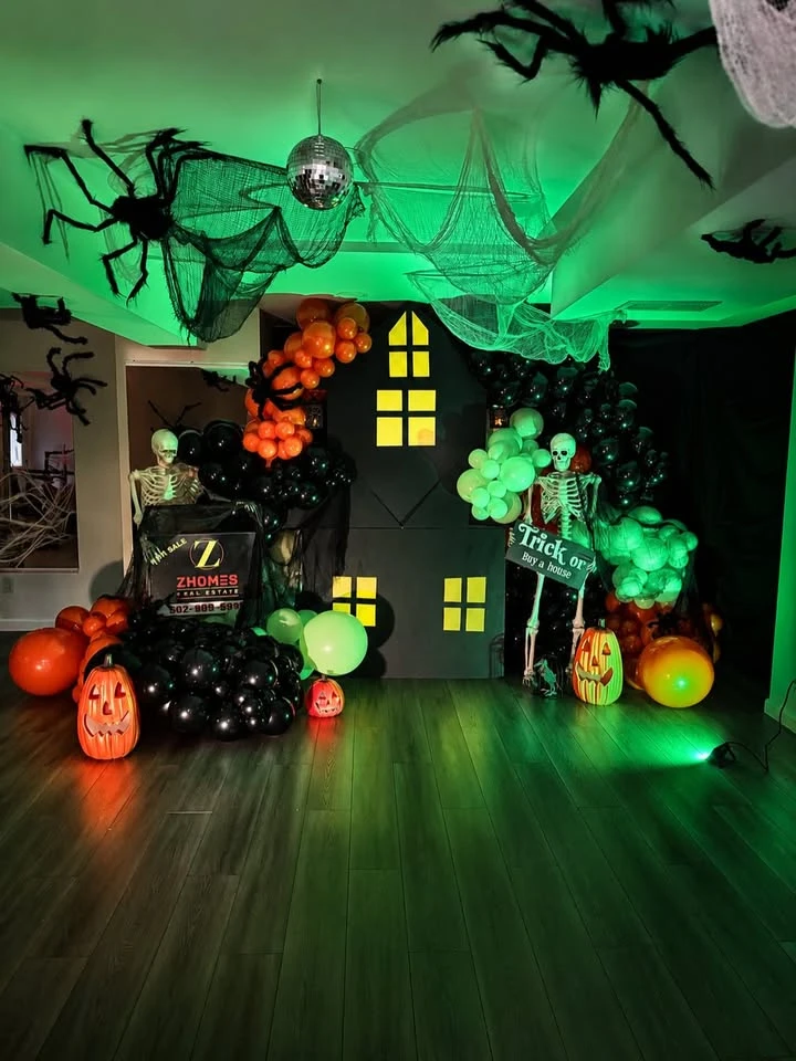 Haunted Silhouette Photo Zone halloween house party