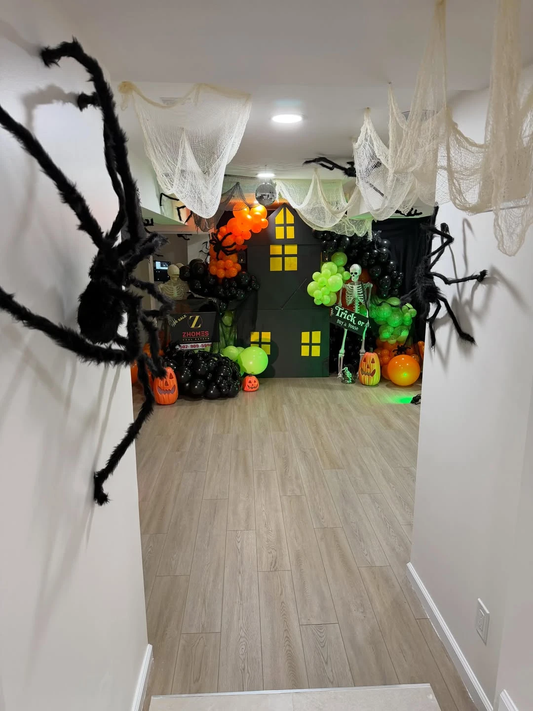 Haunted Silhouette Photo Zone halloween house party