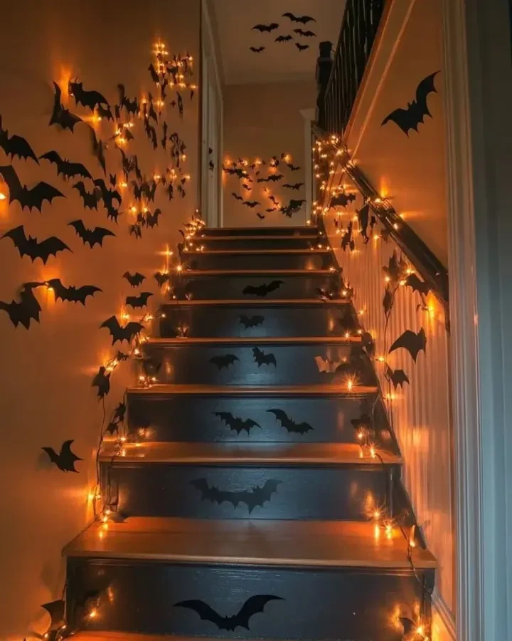 Illuminated Bat Flight Path halloween house party