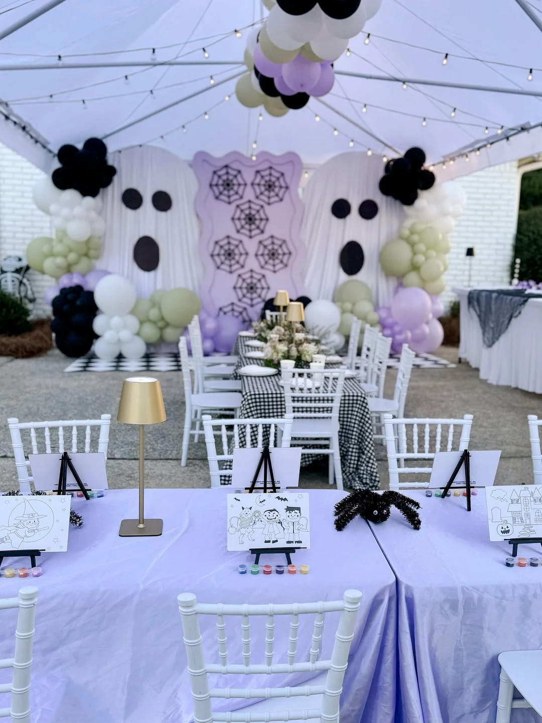 Tabletop Art Station halloween house party