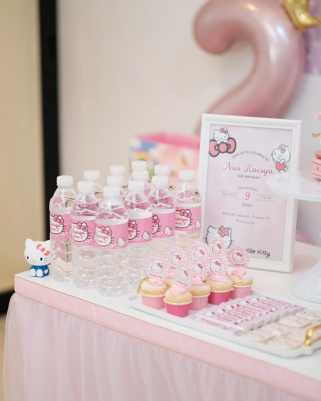Coordinated Snack Display hello kitty birthday party ideas