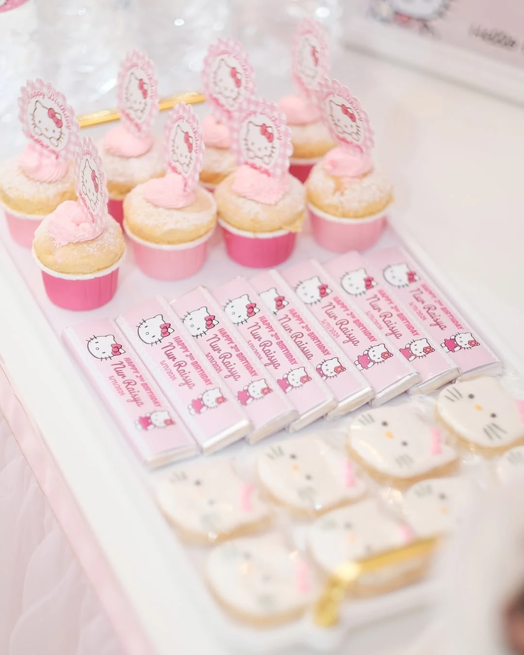Coordinated Snack Display hello kitty birthday party ideas