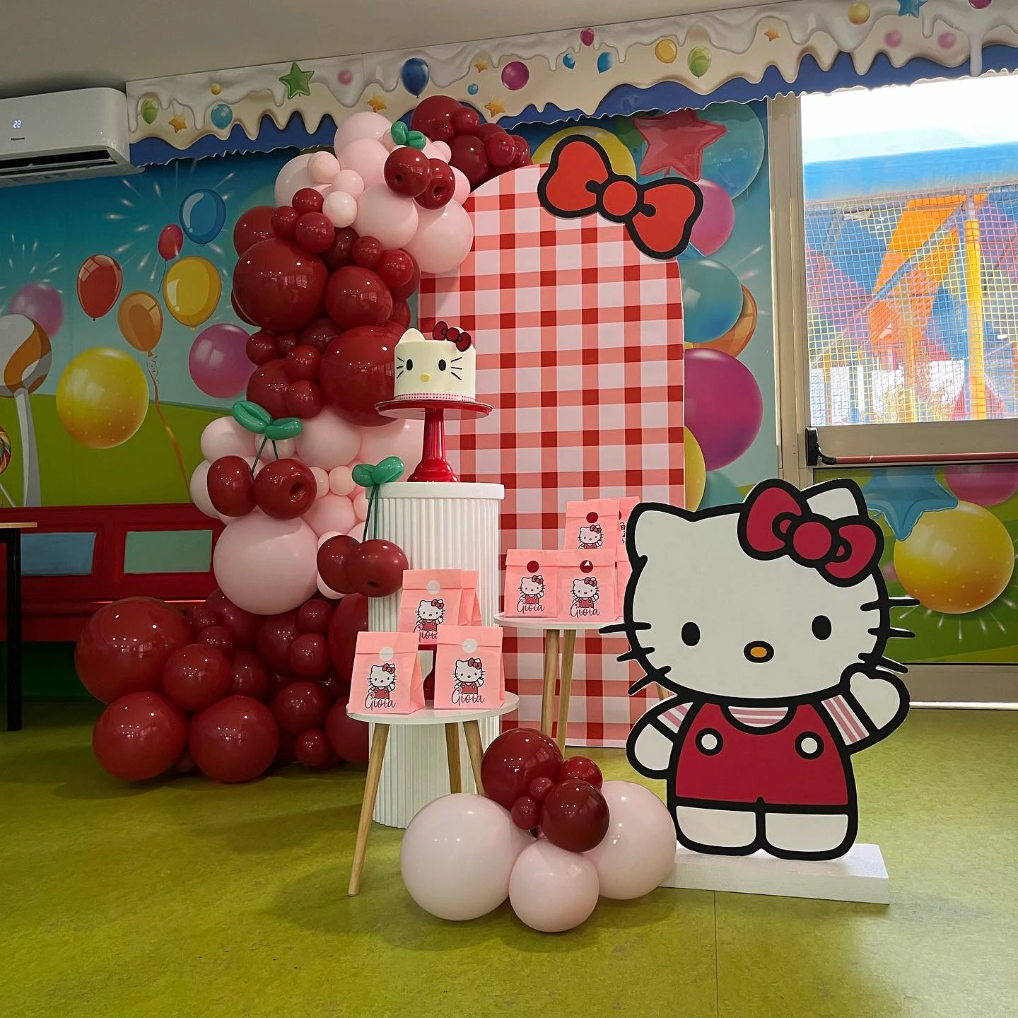 Gingham Character Welcome Zone hello kitty birthday party ideas