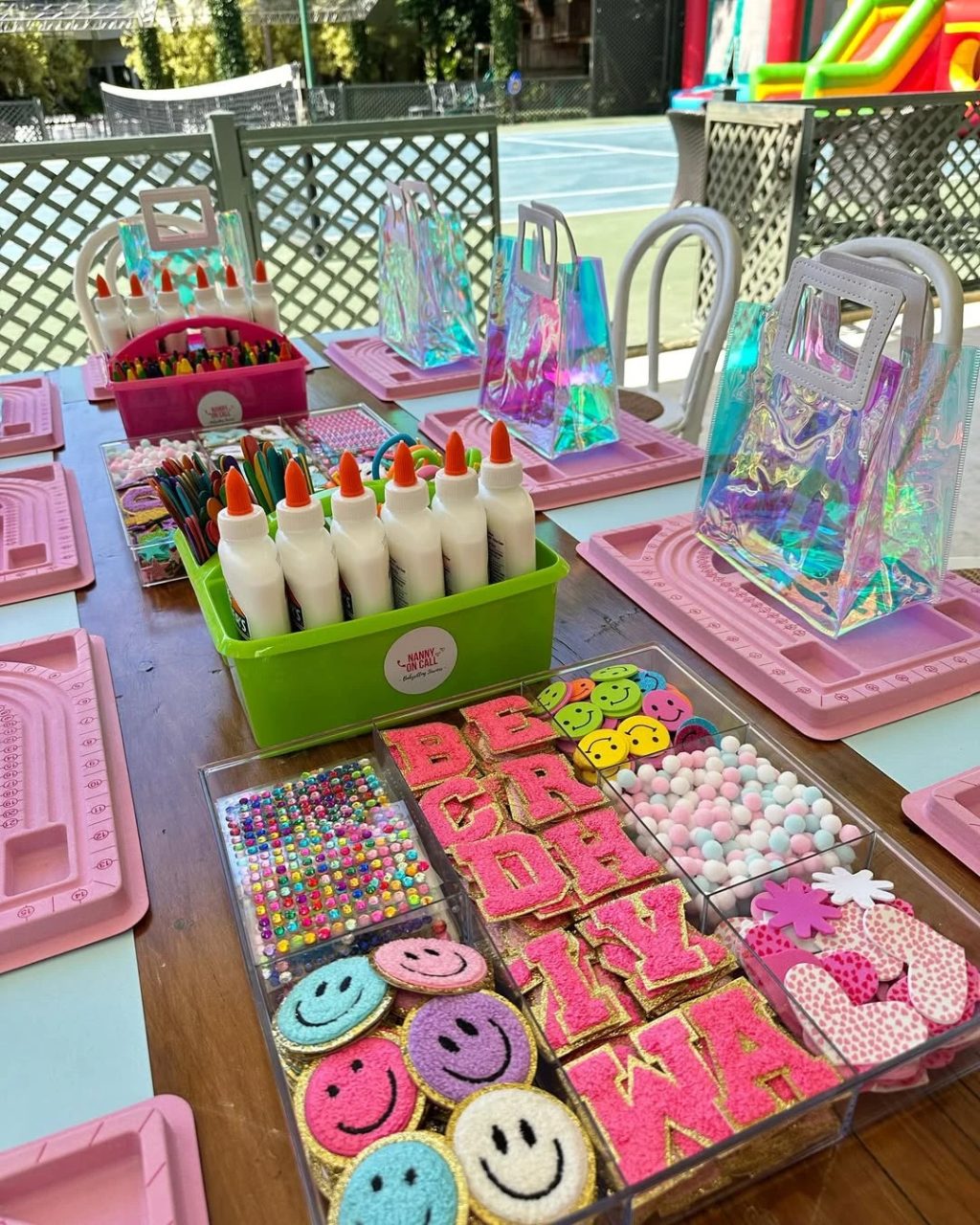 DIY Tote Decorating Station hello kitty birthday party ideas
