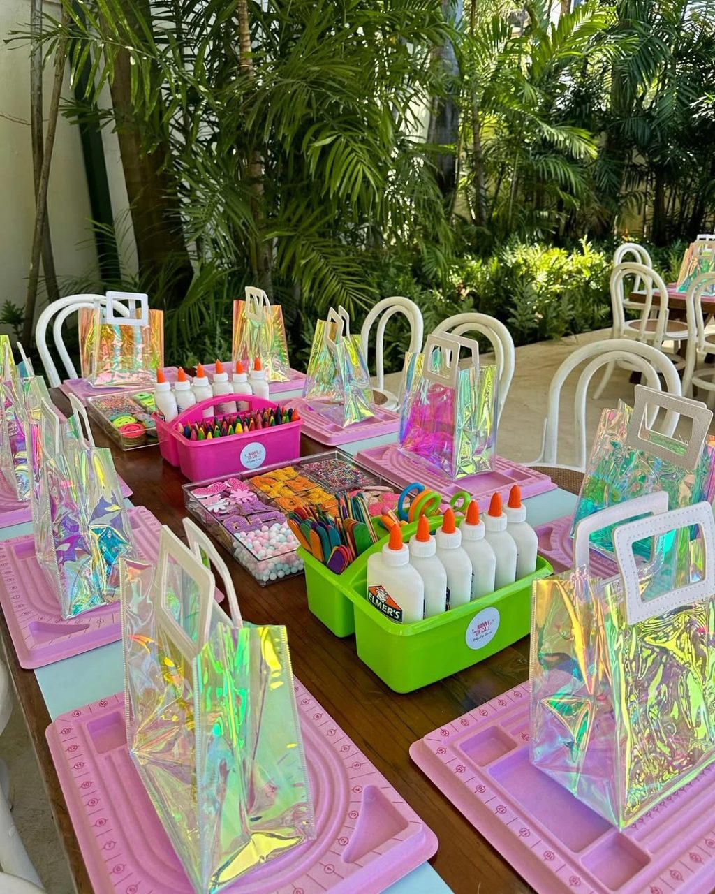 DIY Tote Decorating Station hello kitty birthday party ideas