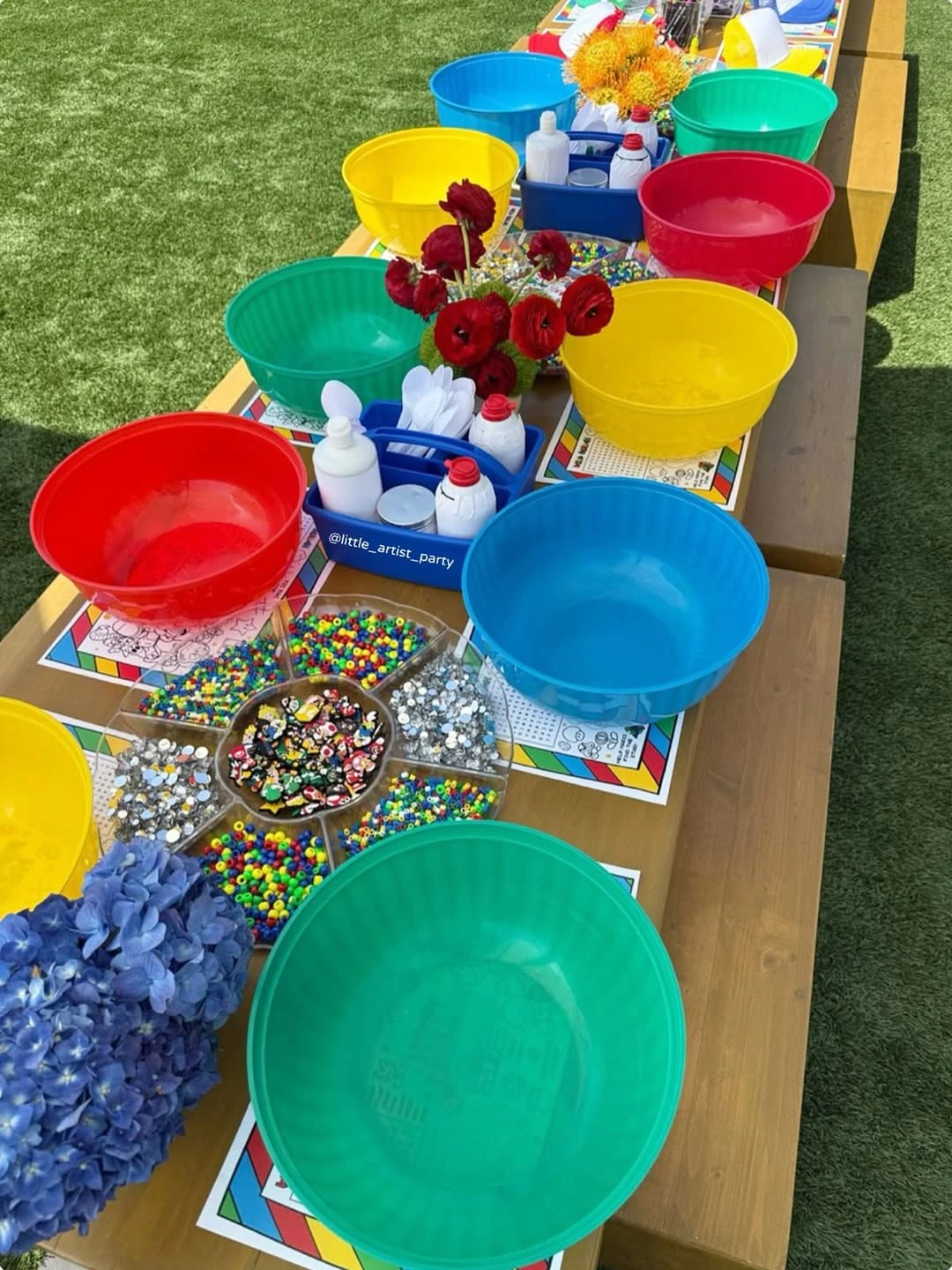 Custom Power-Up Crafting Station mario birthday party ideas