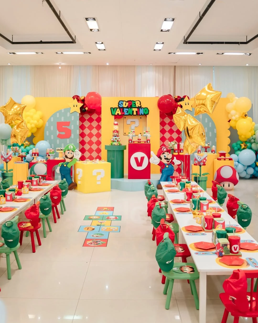 Cohesive Game Stage Layout mario birthday party ideas