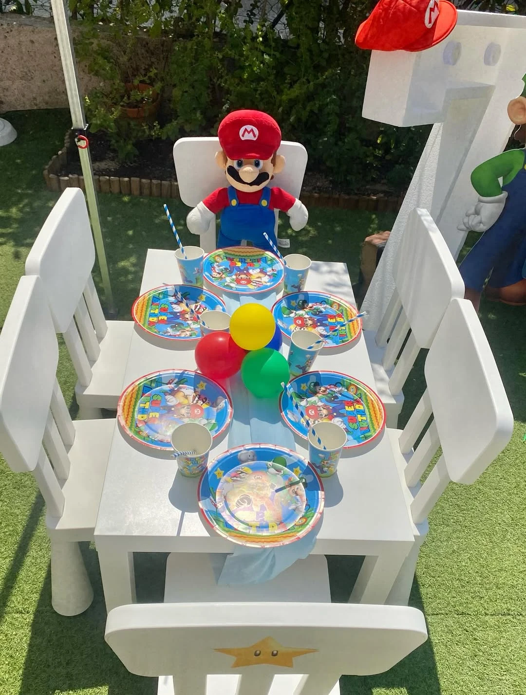 Star-Powered Seating Stations mario birthday party ideas