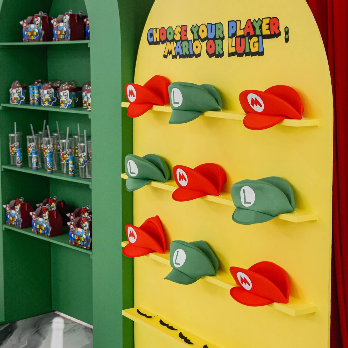 Player Selection Welcome Station mario birthday party ideas