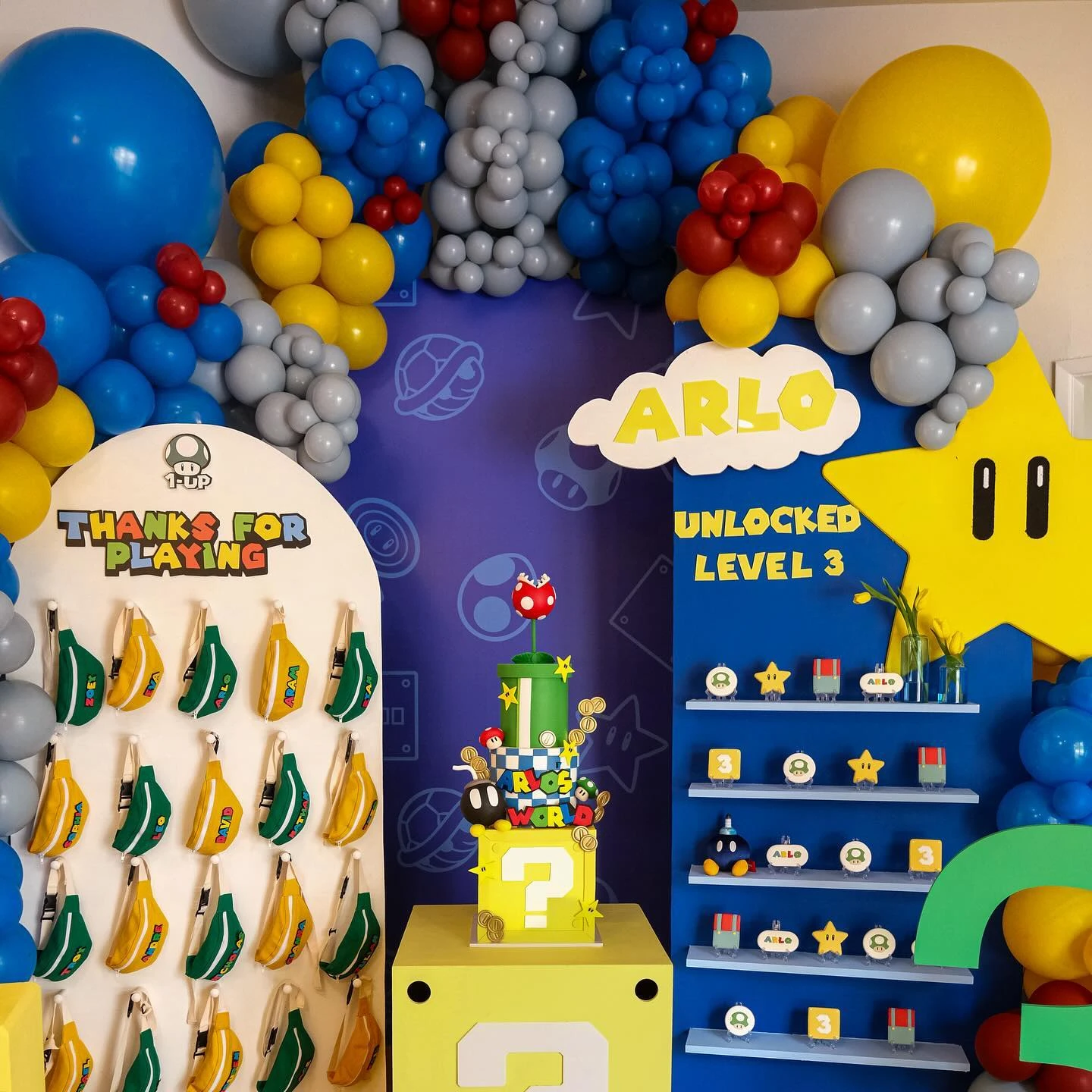 Themed Level Stage Design mario birthday party ideas
