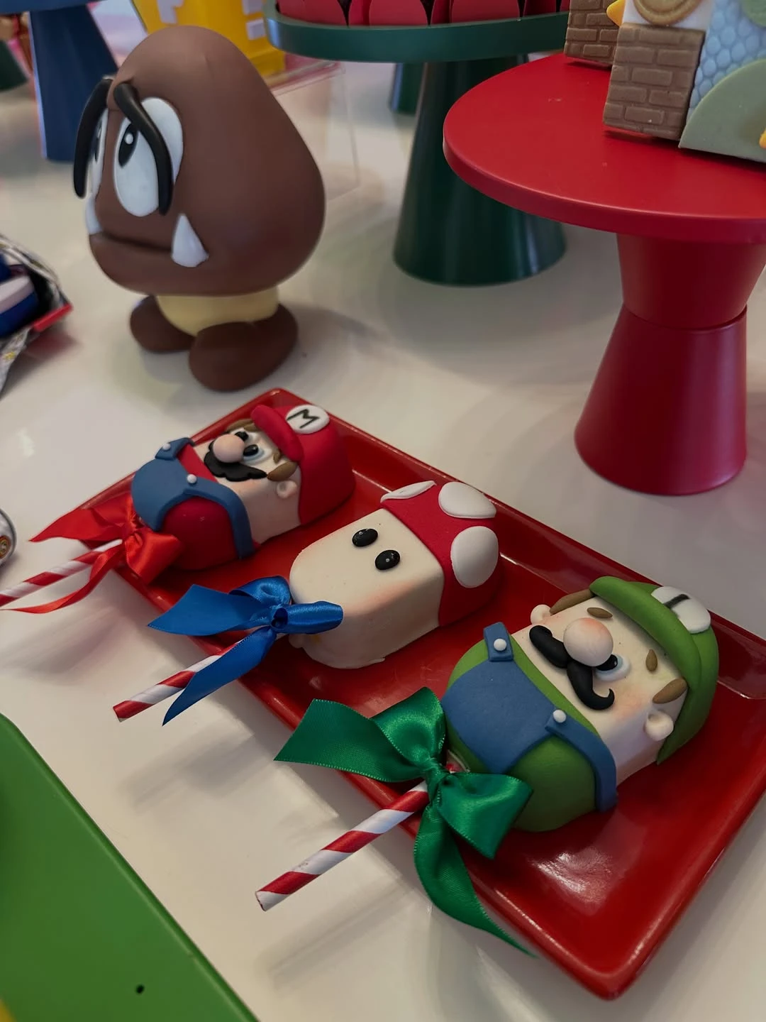 Character Cakesicle Sticks mario birthday party ideas