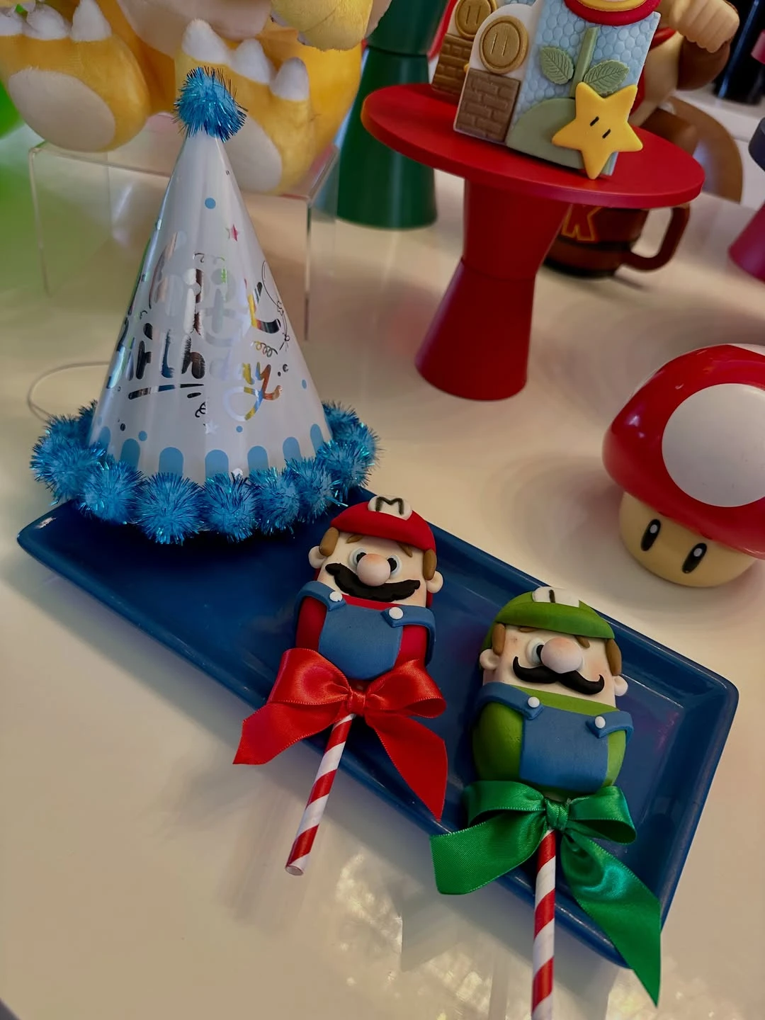 Character Cakesicle Sticks mario birthday party ideas