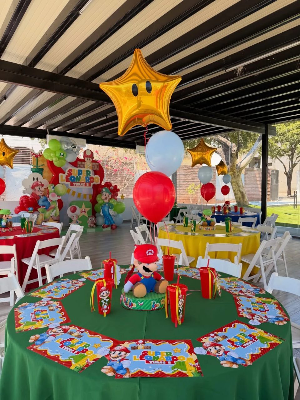 Character Themed Table Zones mario birthday party ideas