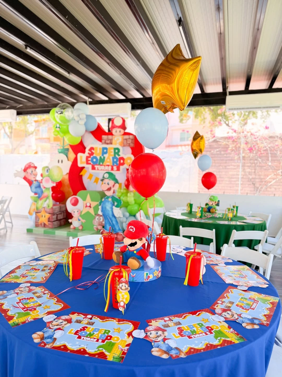 Character Themed Table Zones mario birthday party ideas