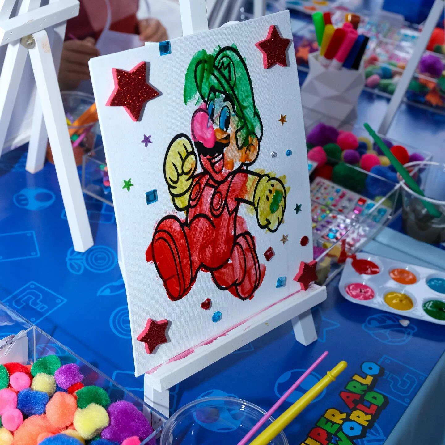 Interactive Hero Canvas Art mario birthday party ideas