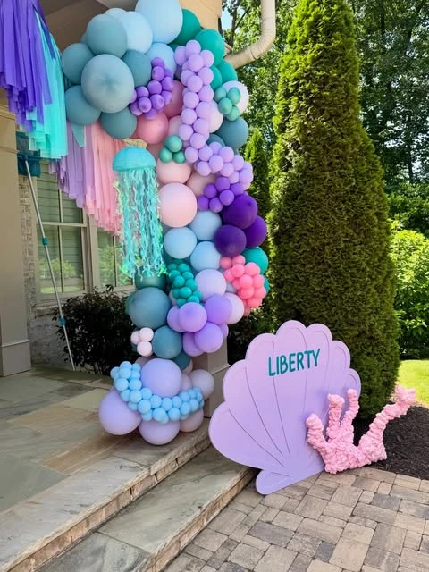 Sculpted Bubble Pillar mermaid birthday party ideas