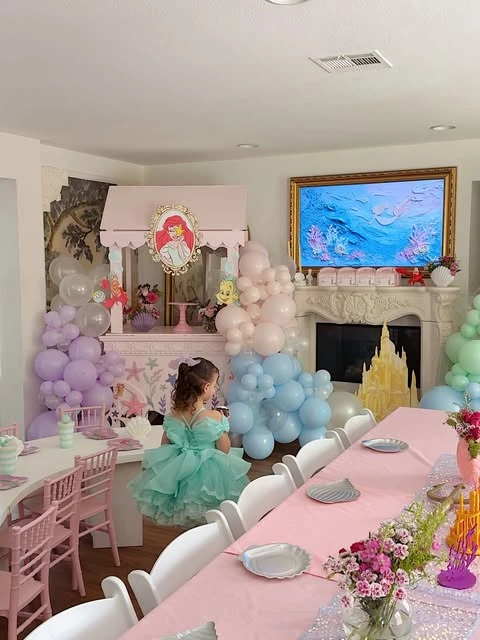 Coordinated Dining and Snacks mermaid birthday party ideas
