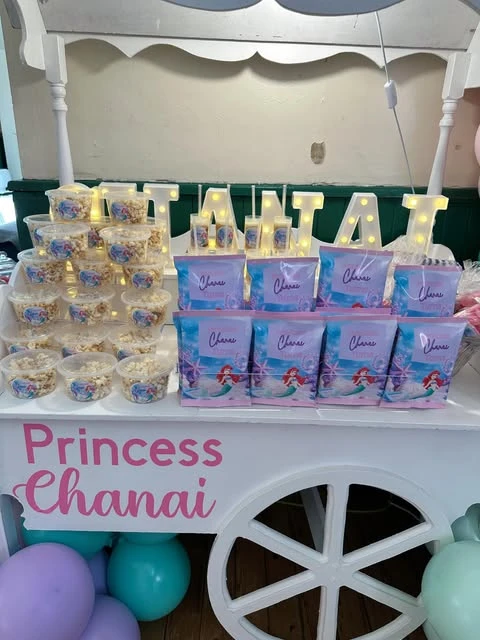 Ocean-Hued Candy Cart mermaid birthday party ideas