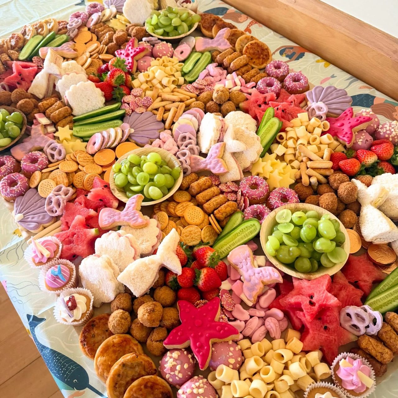 Shaped Snack Grazing Platter mermaid birthday party ideas