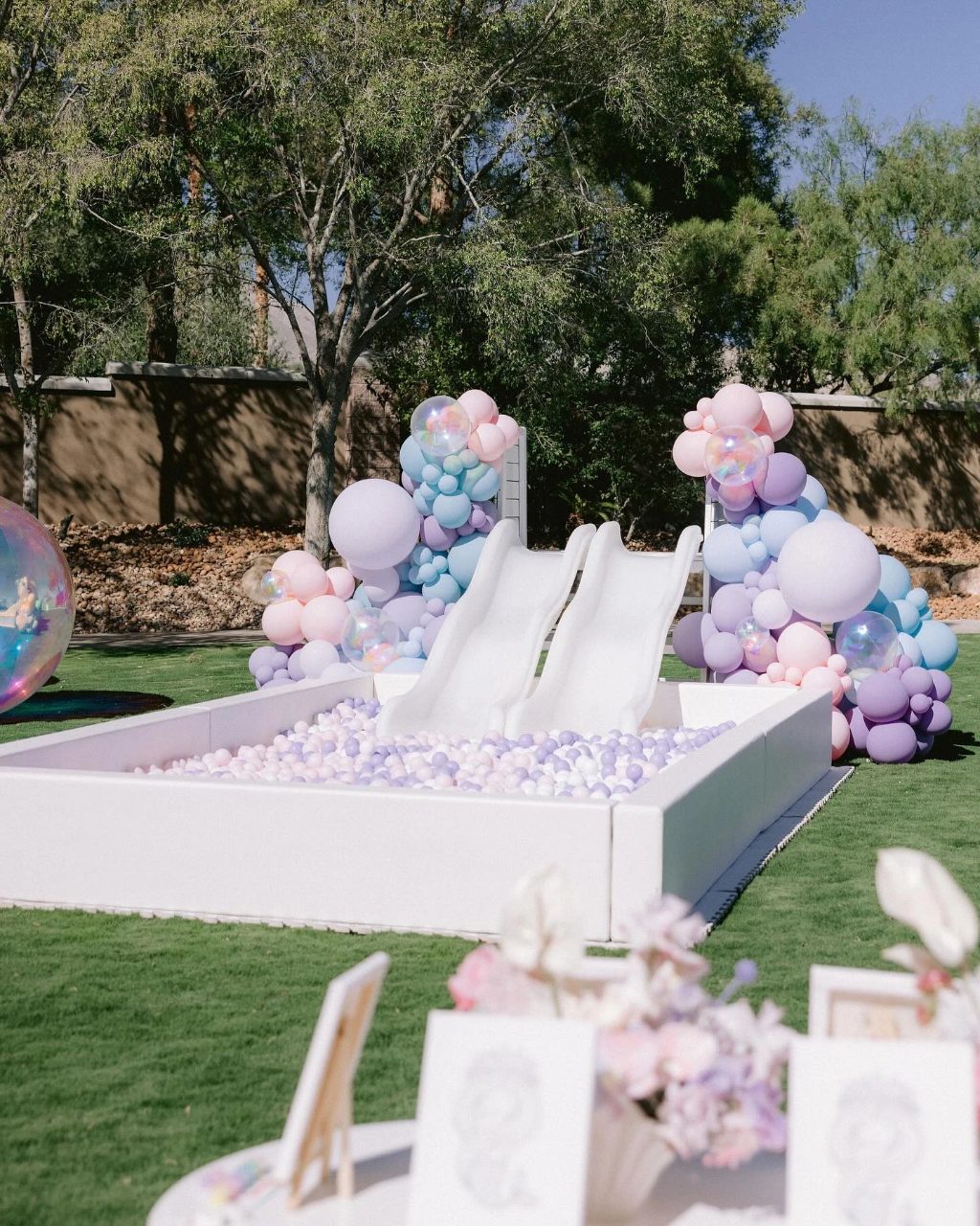 Pastel Lagoon Ball Pit mermaid birthday party ideas