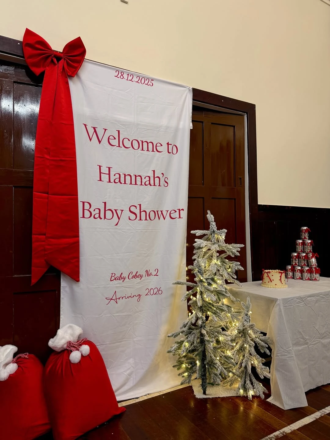 Oversized Fabric Welcome Banners merry little baby shower theme